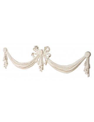 SOPRAPORTA IN LEGNO FINITURA BIANCO ANTICATO L136X