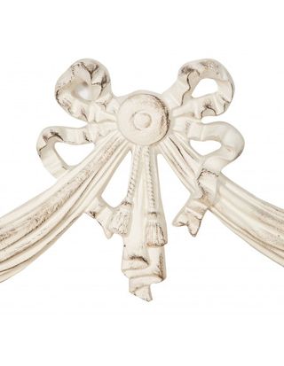 SOPRAPORTA IN LEGNO FINITURA BIANCO ANTICATO L136X