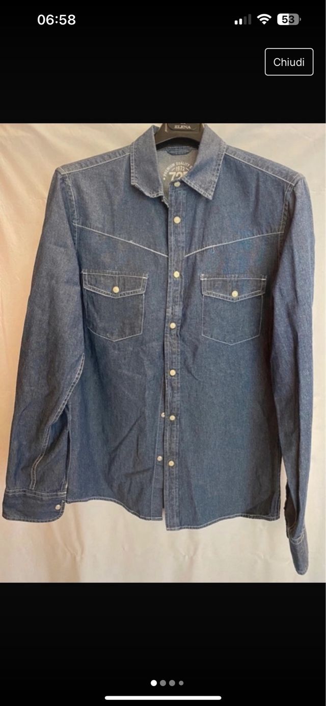 Camicie jeans denim ragazzo/uomo taglia S