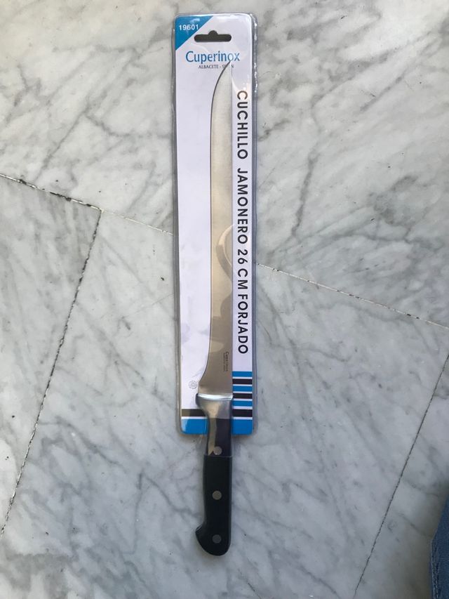 cuchillo jamonero y chaira (afilador)