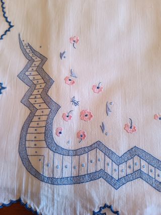 Juego de sabanas con 2 almohadones antiguas Nº112