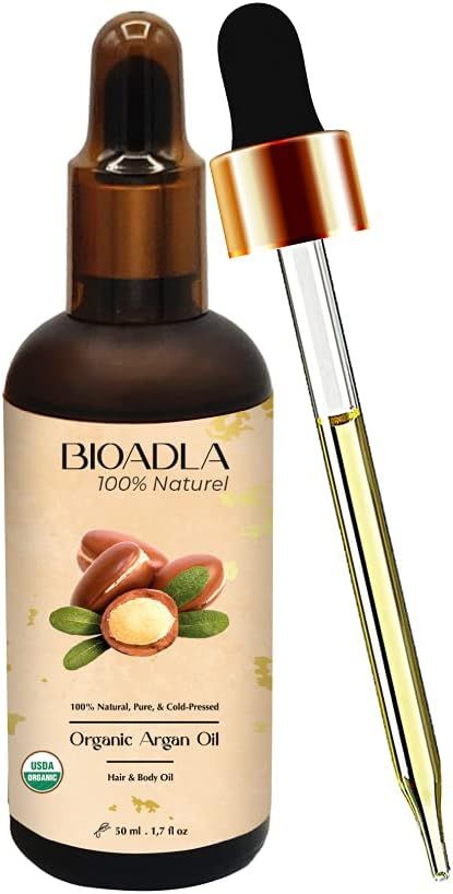 Aceite de argán orgánico para el pelo.