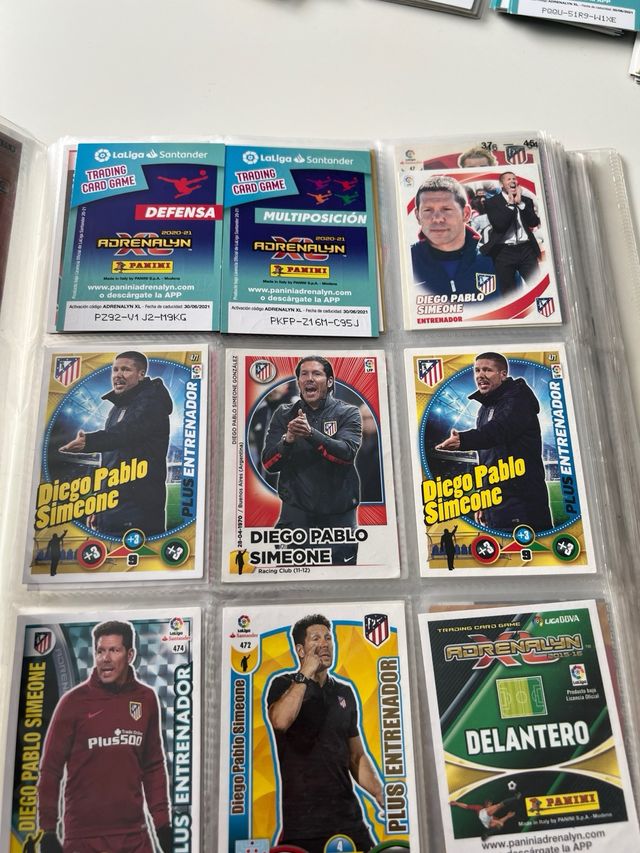 Lote de cromos de simeone