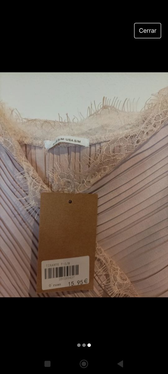 Blusa de tirantes rosa