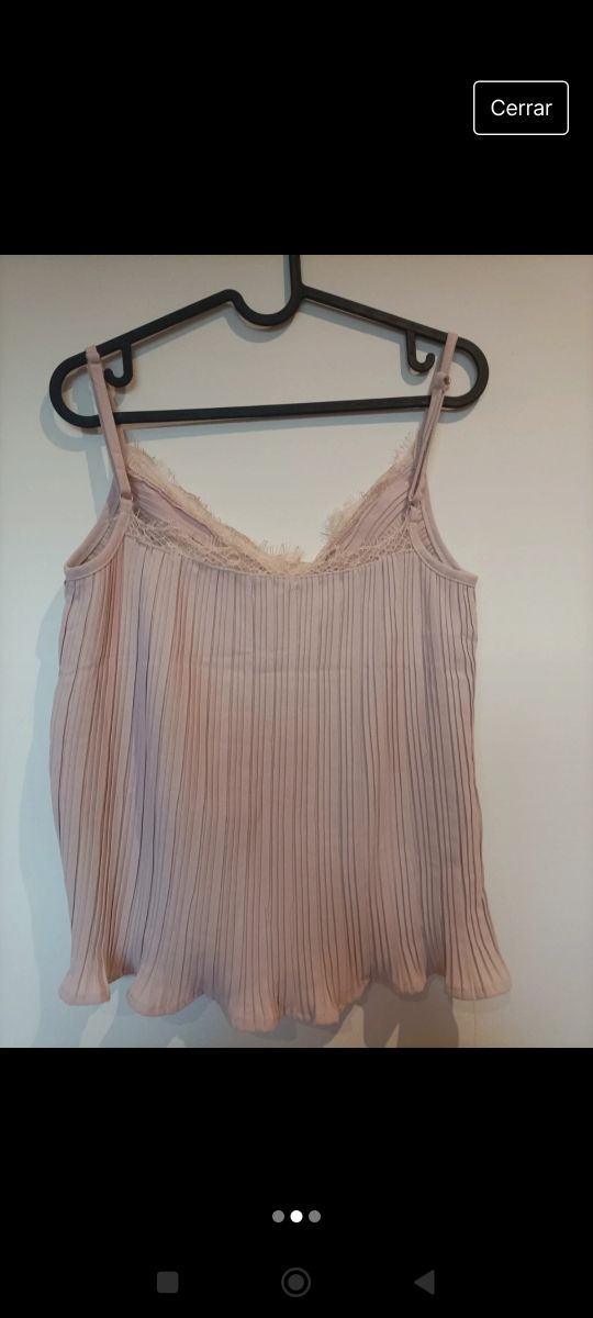 Blusa de tirantes rosa