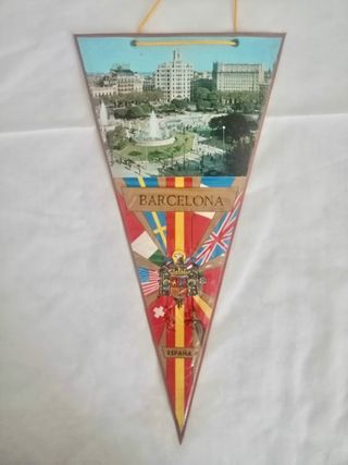 Banderín vintage Barcelona años 60
