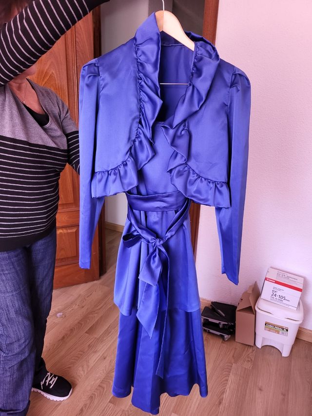 VESTIDO CÓCTEL AZUL ELECTRICO