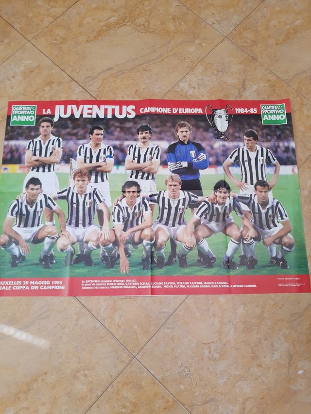 POSTER JUVENTUS CAMPIONE D'EUROPA 1984-1985