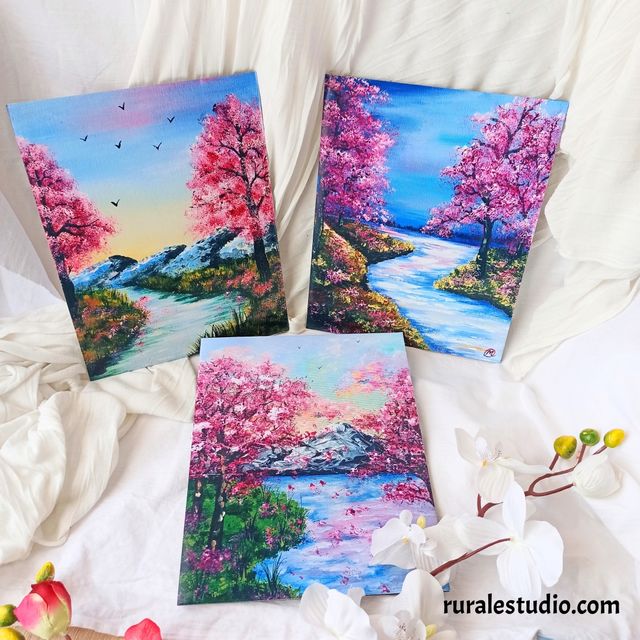 Lote de 3 cuadros decorativos de paisajes / Prints