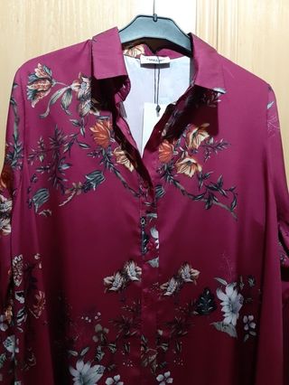 Vestido estampado raso nuevo mujer original 