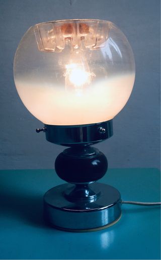 Lampada modernariato 1970 baloom vetro