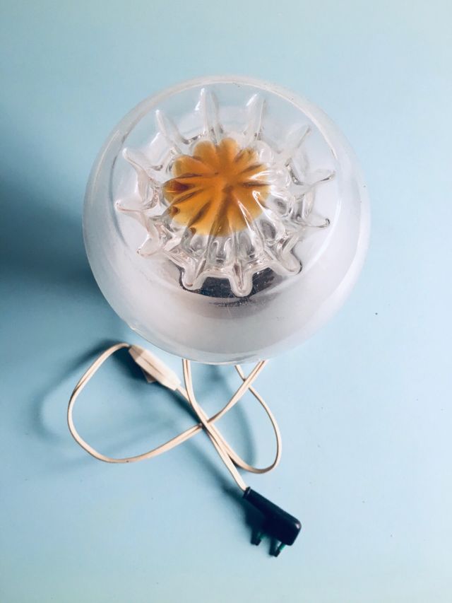 Lampada modernariato 1970 baloom vetro
