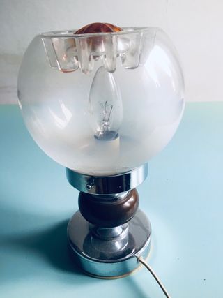 Lampada modernariato 1970 baloom vetro