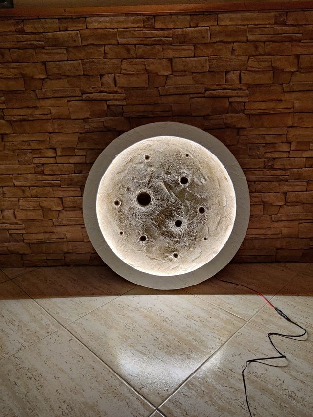 Lampara de pared luna