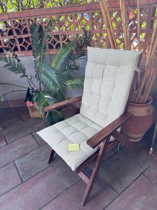 SILLAS ABATIBLES  2 unid. EXT. MADERA Y colchoneta