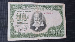Billete 1000 pesetas 1951 serie A.