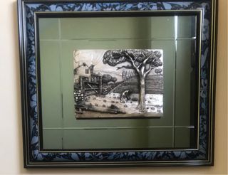 Quadro con disegno in rilievo
