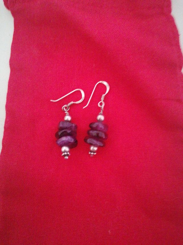 Pendientes de amatista y plata