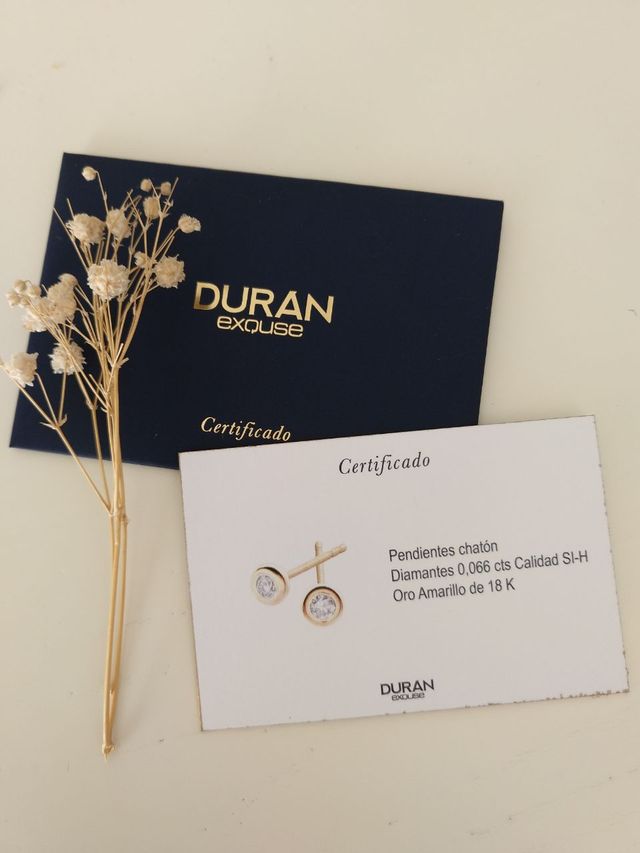 Pendientes Aurum de Duran Exquse de oro 750 mm.