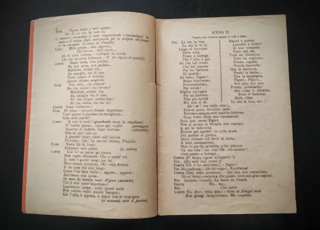 Libretto Opera "Il Barbiere di Siviglia" 1912
