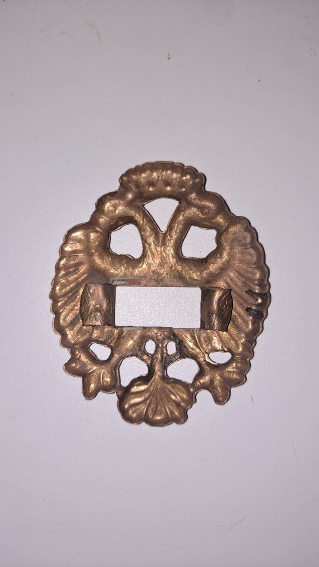 ✅️PLACA INSIGNIA ANTIGUA. BRONCE AGUILA BICEFALA 