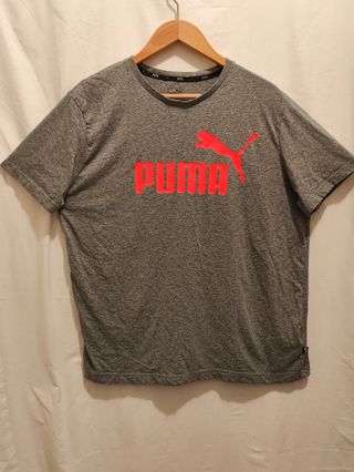 Camiseta Oversize Vintage Puma Gris, Naranja