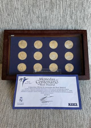 MONEDAS EN PLATA DEL REAL MADRID