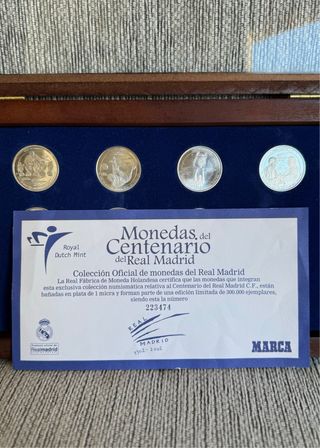MONEDAS EN PLATA DEL REAL MADRID