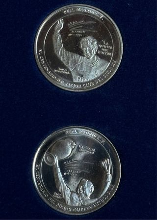 MONEDAS EN PLATA DEL REAL MADRID
