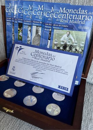 MONEDAS EN PLATA DEL REAL MADRID
