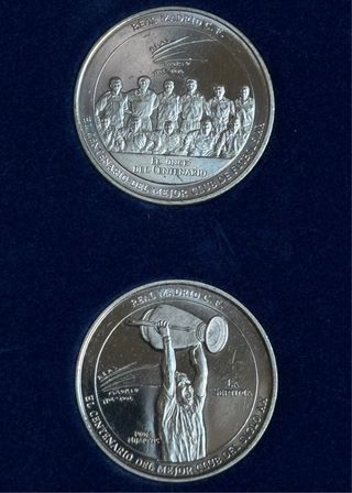 MONEDAS EN PLATA DEL REAL MADRID