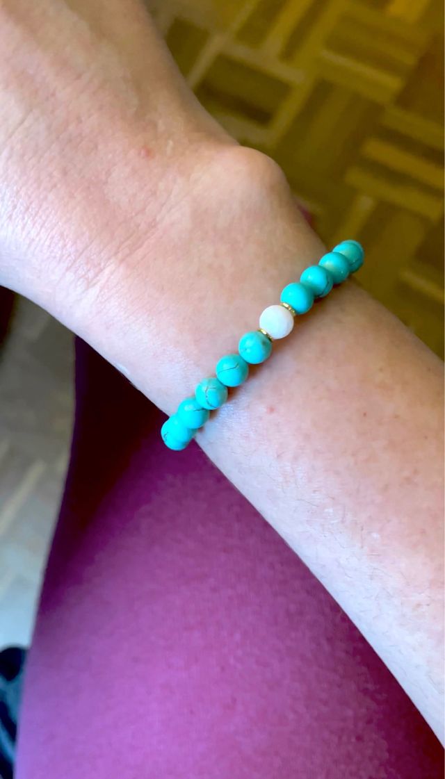 Pulsera de piedra Jade y Turquesa.