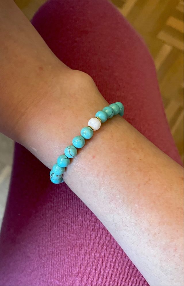 Pulsera de piedra Jade y Turquesa.