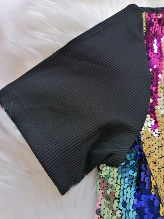 Desigual Camiseta de Lentejuelas