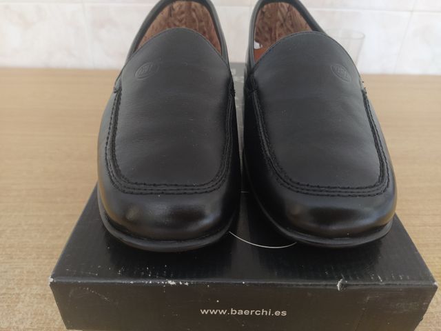 Zapatos piel hombre negros Baerchi