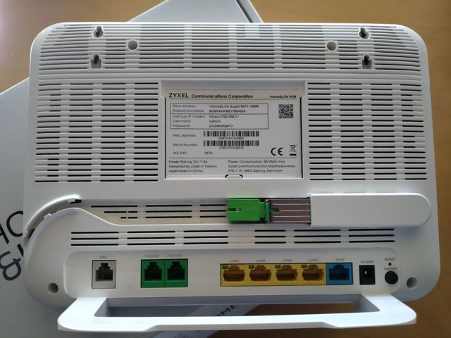 Módem router Zyxel Home&Life Hub FTTH FTTC DSL VDS