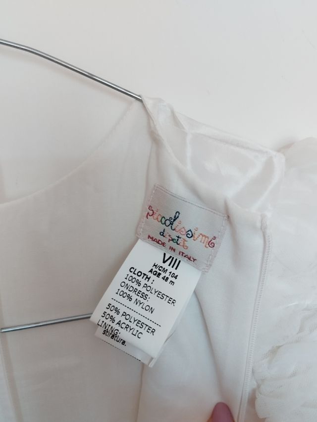 Vestito bianco cerimonia bambina 