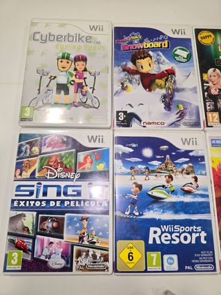 Lote Wii con 10 juegos y accesorios