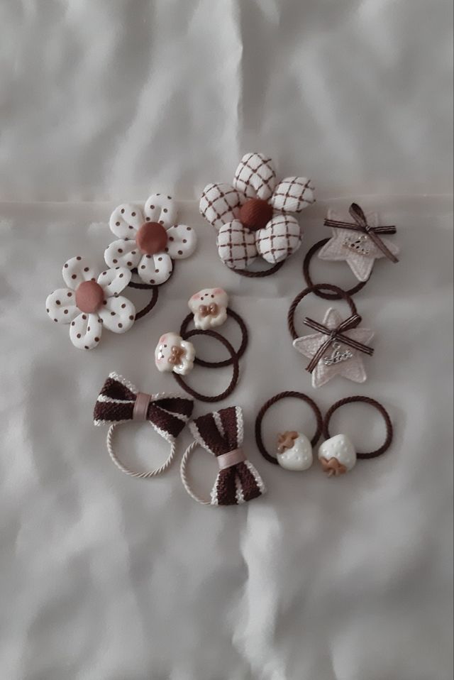 Elastici capelli 11 pezzi decori bambina