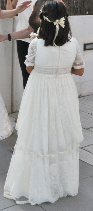 VESTIDO DE COMUNION ROSA CLARA