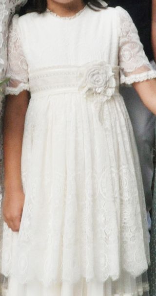 VESTIDO DE COMUNION ROSA CLARA