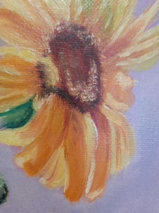 Cuadro pintura al óleo  de Girasoles 