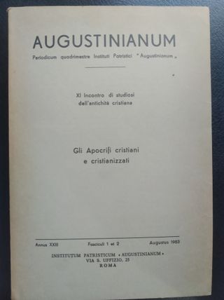 AUGUSTINIANUM FASCICULUS 1 ET 2 1983