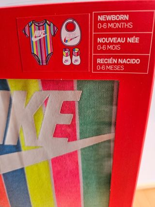 Set bebé Nike 0-6m nuevo precintado 3 piezas regal