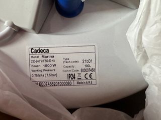Termo eléctrico CADECA de 100 Litors nuevo