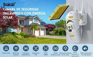 *Cámara de vigilancia WiFi con panel solar*