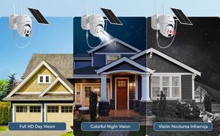 *Cámara de vigilancia WiFi con panel solar*