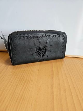Cartera Mujer Desigual Negra Tara Mone Beats Zip