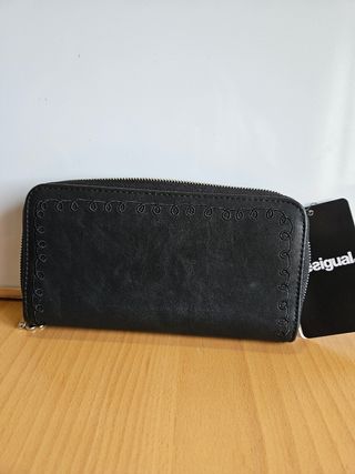 Cartera Mujer Desigual Negra Tara Mone Beats Zip