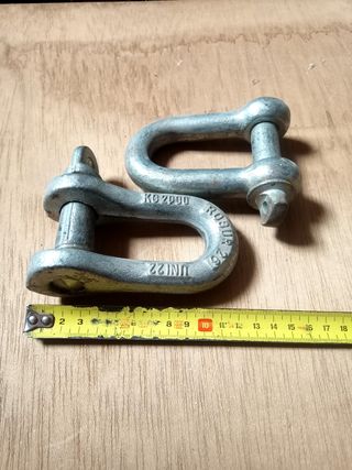 Gancho, grilletes, tensor cable acero